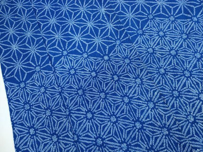平和屋着物∴夏物　訪問着・浴衣兼用　絵羽浴衣　有松鳴海絞り　麻の葉文様　綿　逸品　CABJ0193ng