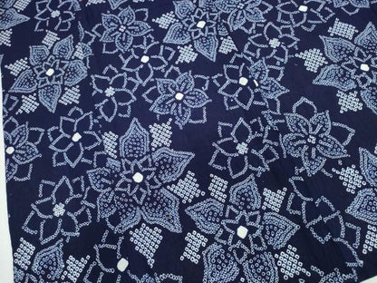 平和屋着物∴夏物　浴衣　有松鳴海絞り　舞花文　綿　逸品　未使用　CABJ0194ng