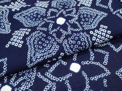 平和屋着物∴夏物　浴衣　有松鳴海絞り　舞花文　綿　逸品　未使用　CABJ0194ng