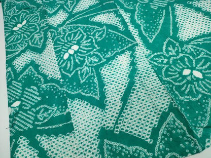 平和屋着物∴夏物　浴衣　有松鳴海絞り　舞蝶花文　綿　逸品　CABJ0198ng