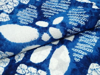 平和屋着物∴夏物　浴衣　有松鳴海絞り　舞花文　綿　逸品　CABJ0200ng