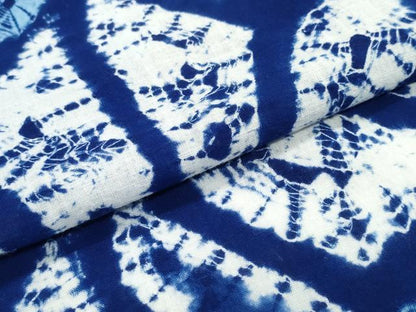 平和屋着物∴夏物　浴衣　有松鳴海絞り　舞葉文　綿　逸品　CABJ0203ng