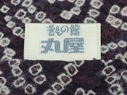 平和屋着物∴夏物　浴衣　有松鳴海絞り　亀甲花文　綿　逸品　CABJ0206ng