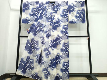 平和屋着物∴夏物　浴衣　綿絽　撫子草文　綿　逸品　CABJ0214ng