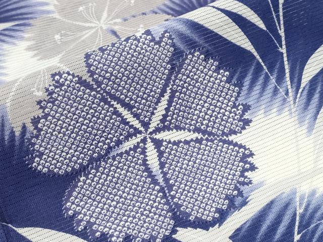平和屋着物∴夏物　浴衣　綿絽　撫子草文　綿　逸品　CABJ0214ng