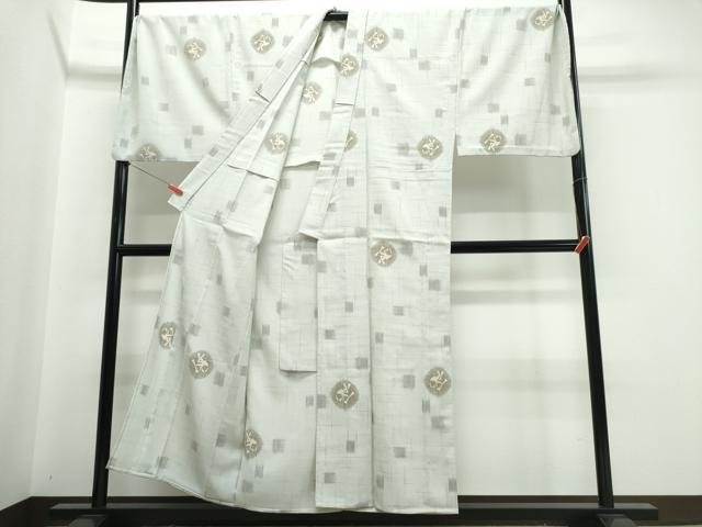 平和屋着物＊夏物　男性　小紋　満月兎　キングサイズ　洗える着物　CABJ0216ng