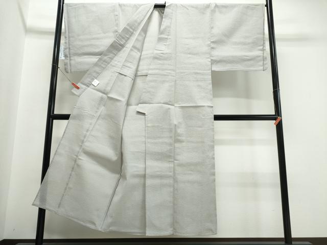平和屋着物∴夏物　男性　浴衣　めんあさしじら　霞色　綿麻　逸品　新品　CABJ0218ng