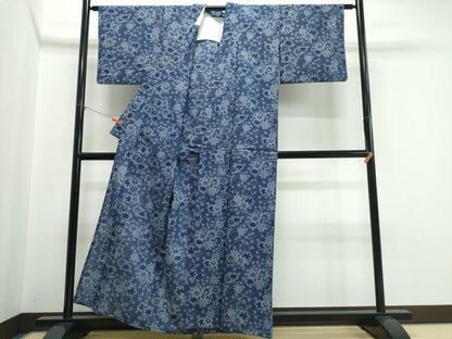 平和屋着物∴夏物　浴衣　綿紅梅　舞葉文　綿　逸品　CABJ0229ng