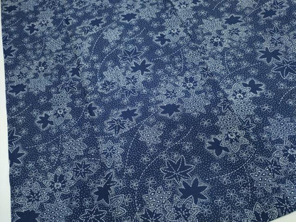 平和屋着物∴夏物　浴衣　綿紅梅　舞葉文　綿　逸品　CABJ0229ng