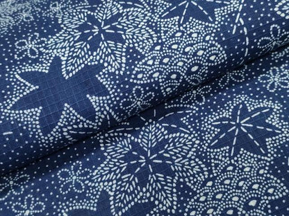 平和屋着物∴夏物　浴衣　綿紅梅　舞葉文　綿　逸品　CABJ0229ng
