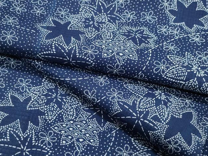 平和屋着物∴夏物　浴衣　綿紅梅　舞葉文　綿　逸品　CABJ0229ng
