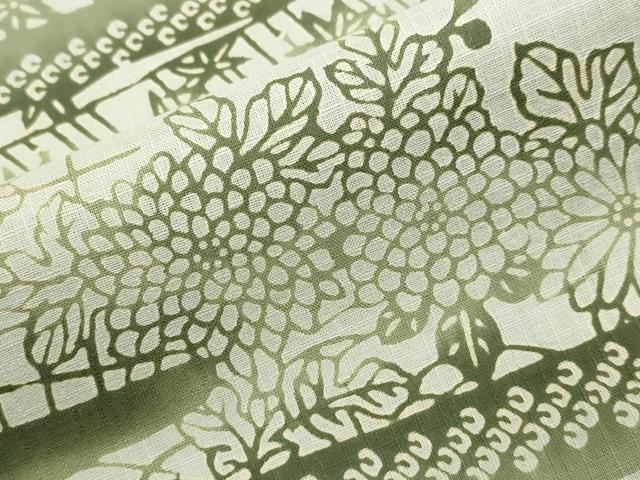 平和屋着物∴夏物　浴衣　注染　霞竹梅菊文　綿　逸品　CABJ0230ng