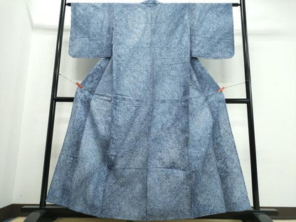 平和屋着物∴夏物　浴衣　有松鳴海絞り　三浦絞り　綿　逸品　CABJ0235ng