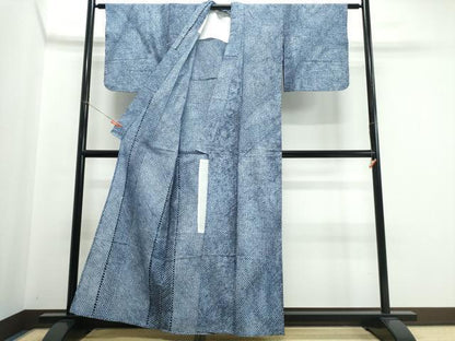 平和屋着物∴夏物　浴衣　有松鳴海絞り　三浦絞り　綿　逸品　CABJ0235ng