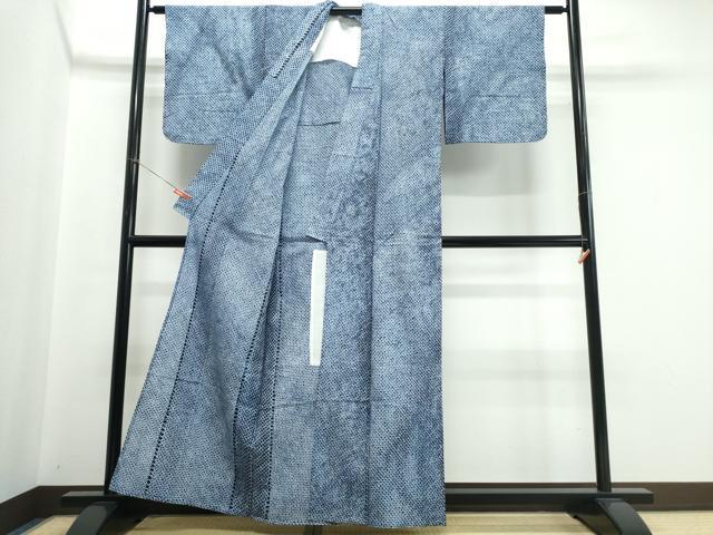 平和屋着物∴夏物　浴衣　有松鳴海絞り　三浦絞り　綿　逸品　CABJ0235ng