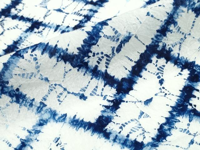 平和屋着物∴夏物　浴衣　有松鳴海絞り　檜垣文　綿　逸品　CABJ0247ng