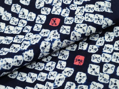 平和屋着物∴夏物　浴衣　有松鳴海絞り　渦巻文様　綿　逸品　未使用　CABJ0248ng