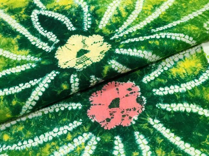 平和屋着物∴夏物　浴衣　有松鳴海絞り　舞花文　綿　逸品　CABJ0252ng