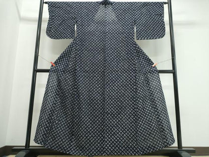 平和屋着物∴夏物　浴衣　有松鳴海絞り　吉祥文　綿　逸品　CABJ0258ng