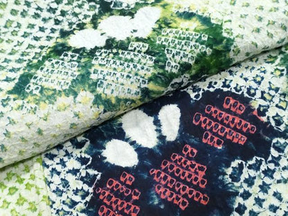 平和屋着物∴夏物　浴衣　有松鳴海絞り　杜若　綿　逸品　CABJ0263ng