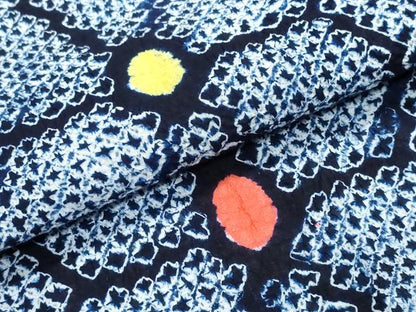 平和屋着物∴夏物　浴衣　有松鳴海絞り　麻の葉文様　綿　逸品　未使用　CABJ0272ng
