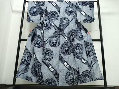 平和屋着物∴夏物　浴衣　有松鳴海絞り　正倉院孔雀文　逸品　CABJ0274ng