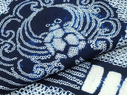 平和屋着物∴夏物　浴衣　有松鳴海絞り　正倉院孔雀文　逸品　CABJ0274ng