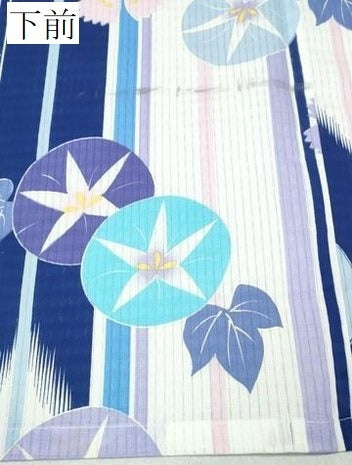 平和屋着物∴夏物　浴衣　朝顔　舞花文　綿　逸品　未使用　CABJ0298ng