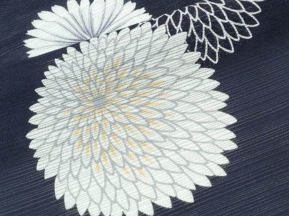 平和屋着物∴夏物　夢工房　浴衣　綿絽　注染　舞菊文　日本製　綿　逸品　CABJ0300ng