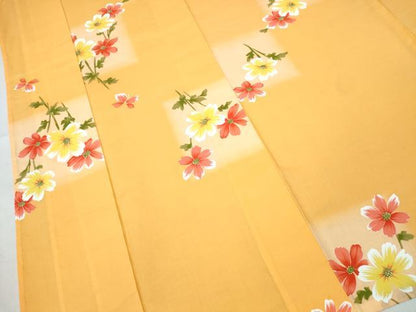 平和屋着物∴夏物　浴衣　草花文　綿　逸品　CABJ0304ng