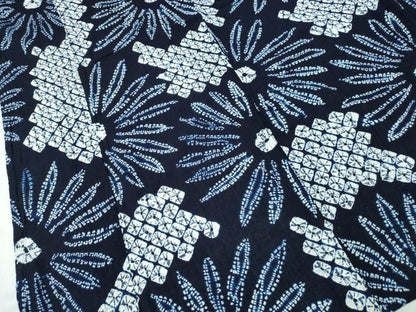 平和屋着物∴夏物　浴衣　有松鳴海絞り　菊文　綿　逸品　CABJ0331ng