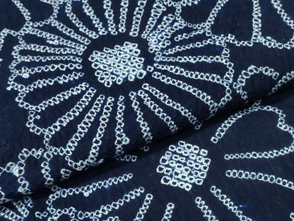 平和屋着物∴夏物　浴衣　有松鳴海絞り　菊尽くし　綿　逸品　CABJ0342ng