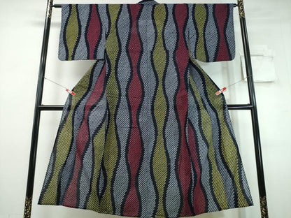 平和屋着物∴夏物　浴衣　有松鳴海絞り　立涌文　綿　逸品　CABJ0348ng
