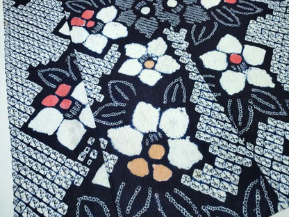 平和屋着物∴夏物　浴衣　有松鳴海絞り　舞花文　綿　逸品　未使用　CABJ0356ng