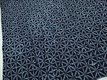 平和屋着物∴夏物　浴衣　有松鳴海絞り　幾何学文様　綿　逸品　CABJ0364ng