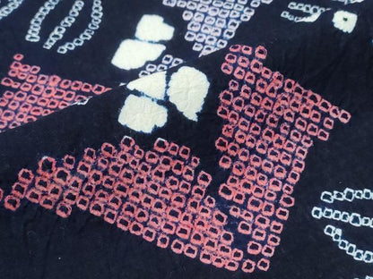 平和屋着物∴夏物　浴衣　有松鳴海絞り　枝花文　綿　逸品　CABJ0367ng