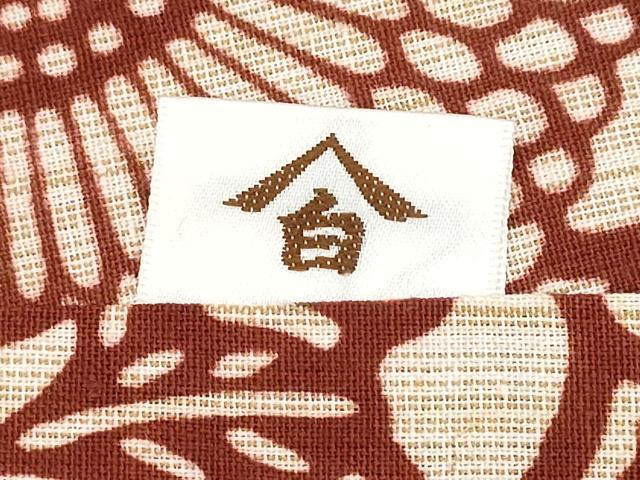 平和屋着物∴夏物　浴衣　注染　菊唐草文　綿　逸品　CABJ0371ng