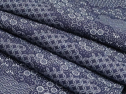 平和屋着物∴夏物　浴衣　注染　霞笹菊唐草文　綿　逸品　CABJ0374ng