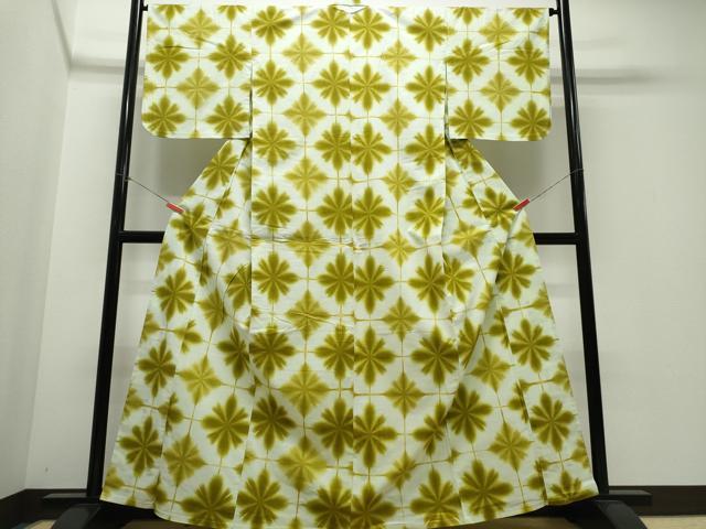 平和屋着物∴夏物　浴衣　注染　花菱文　綿　逸品　CABJ0377ng