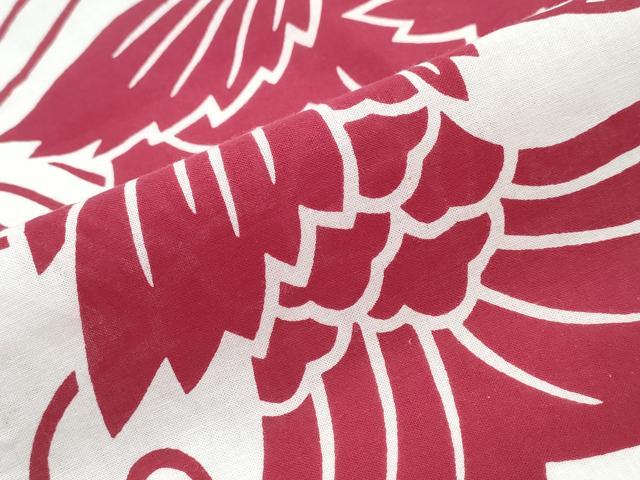平和屋着物∴夏物　浴衣　注染　手縫い　鯉の滝登り　綿　逸品　CABJ0379ng