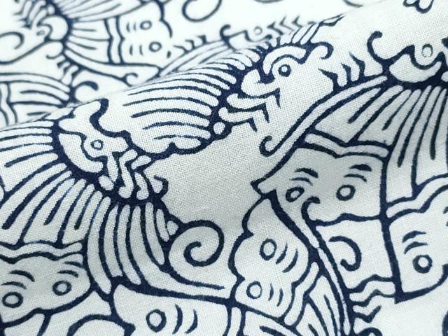 平和屋着物∴夏物　浴衣　注染　舞蝶間道　綿　逸品　CABJ0382ng