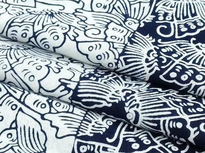 平和屋着物∴夏物　浴衣　注染　舞蝶間道　綿　逸品　CABJ0382ng