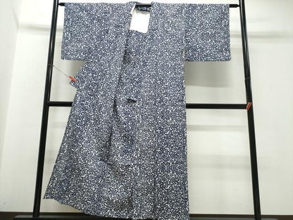 平和屋着物∴夏物　浴衣　注染　手縫い　枝花文　綿　逸品　CABJ0384ng