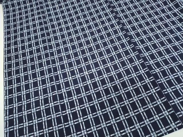 平和屋着物∴夏物　男性　浴衣　注染　手縫い　天井文　綿　逸品　CABJ0388ng