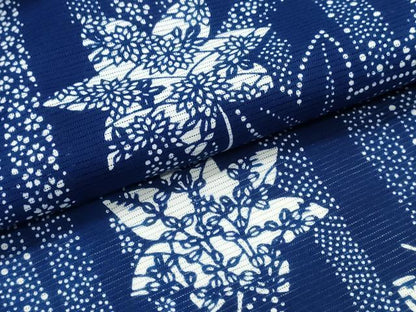 平和屋着物∴夏物　浴衣　綿絽　花火　舞葉文　綿　逸品　CABJ0395ng