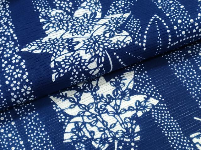 平和屋着物∴夏物　浴衣　綿絽　花火　舞葉文　綿　逸品　CABJ0395ng