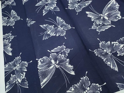 平和屋着物∴夏物　浴衣　綿絽　舞蝶文　綿　逸品　CABJ0397ng