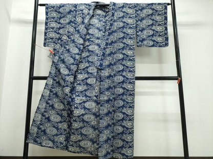 平和屋着物∴夏物　浴衣　綿絽　花唐草文　綿　逸品　CABJ0398ng