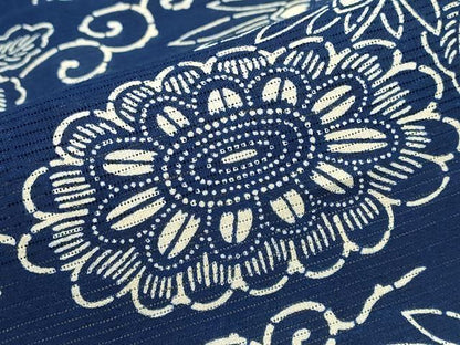 平和屋着物∴夏物　浴衣　綿絽　花唐草文　綿　逸品　CABJ0398ng