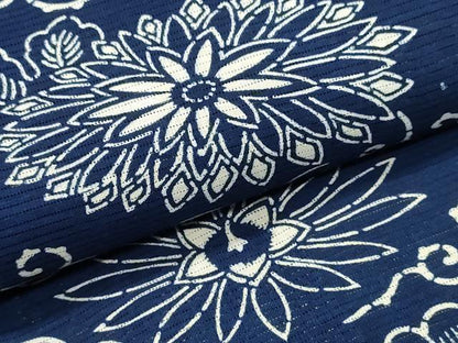 平和屋着物∴夏物　浴衣　綿絽　花唐草文　綿　逸品　CABJ0398ng